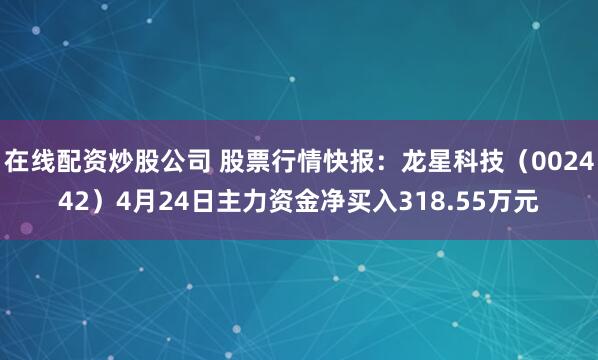 在线配资炒股公司 股票行情快报：龙星科技（002442）4月24日主力资金净买入318.55万元